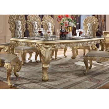 Cabriole Gold Dining Table by ACME