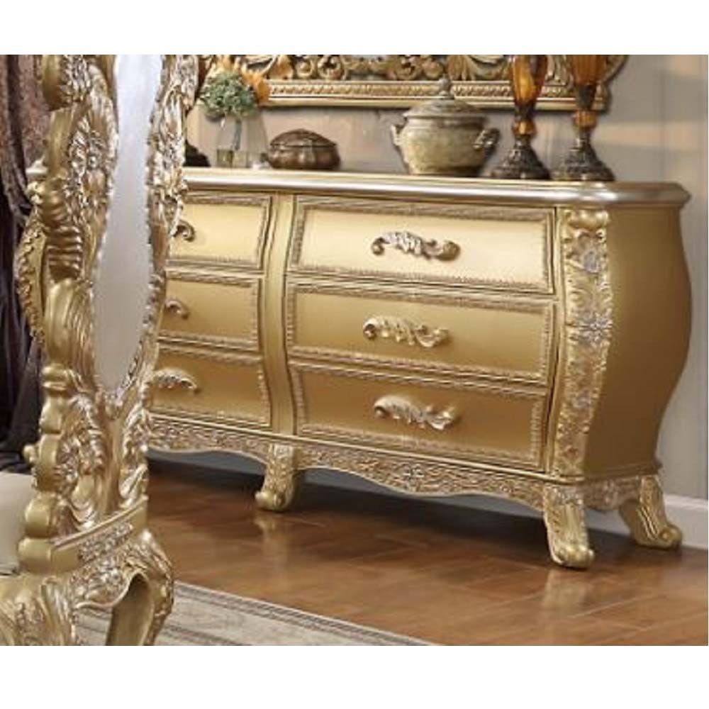 Cabriole Gold Server By Acme | Mobilia Cleopatra 3 Cabriole Gold Server by ACME - Image 1