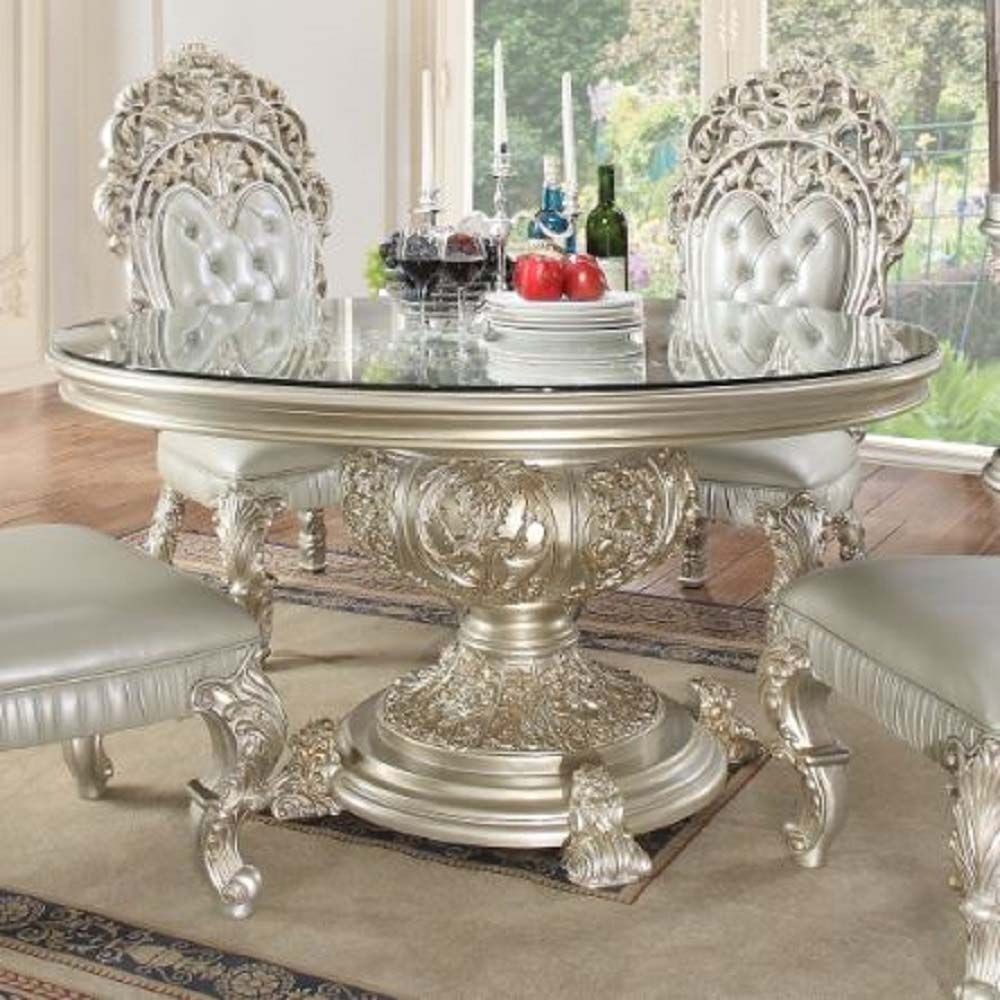Sandoval Round Dining Table By Acme | Mobilia Cleopatra 3 Sandoval Round Dining Table by ACME - Image 1
