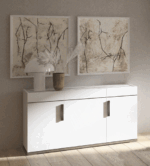 High Gloss Lacquer Carrara 3 Door Buffet By ESF Furniture