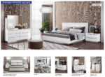 High Gloss Lacquer Onda LEGNO White Bedroom Set p9245 By ESF Furniture - Image 2