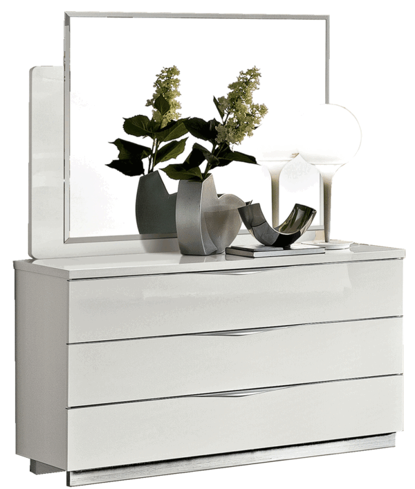 High Gloss Lacquer Onda Dresser/Chest White p11030 By ESF Furniture - Image 2