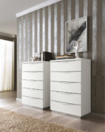High Gloss Lacquer Onda Dresser/Chest White p11030 By ESF Furniture - Image 3