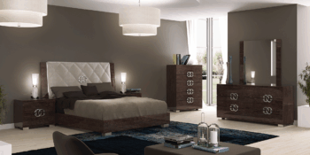 High Gloss Lacquer Prestige DELUXE Bedroom Set p6350 By ESF Furniture