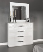 High Gloss Lacquer, Mat Carmen Bedroom Set White p7227 By ESF Furniture - Image 4