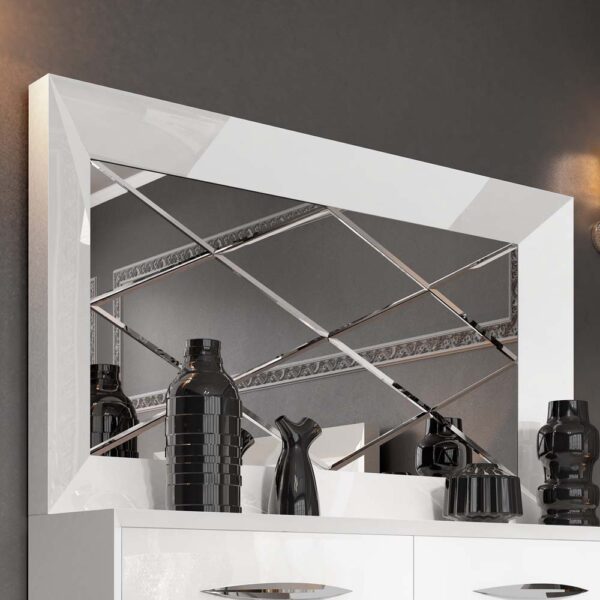 High Gloss Lacquer, Mat Carmen Bedroom Set White p7227 By ESF Furniture - Image 6