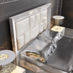 High Gloss Lacquer, Mat Carmen Bed White p11781 By ESF Furniture - Image 4