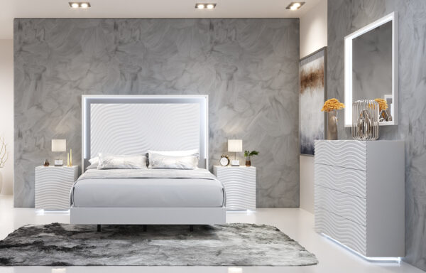 Wave White Bed p12672 By ESF Furniture - Image 6