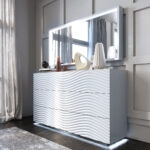 Shiny Wave Bedroom Set White p12666 By ESF Furniture - Image 7