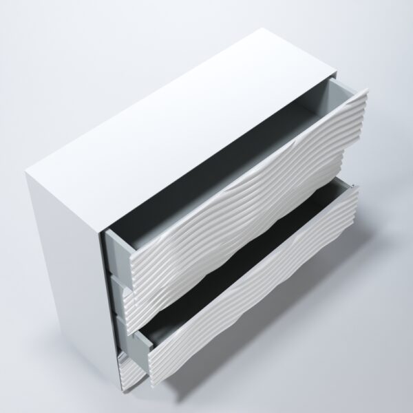 Shiny Wave Bedroom Set White p12666 By ESF Furniture - Image 13