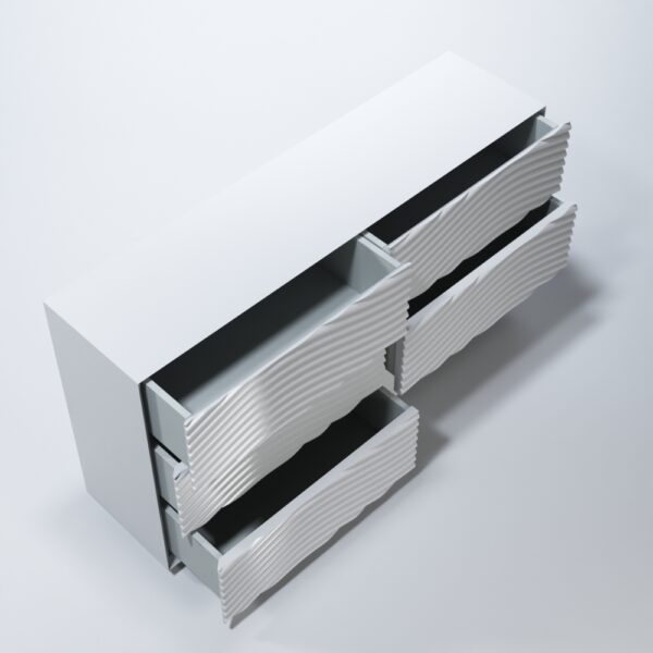 Shiny Wave Bedroom Set White p12666 By ESF Furniture - Image 15