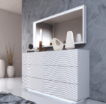 Wave Dressers / mirrors White p12673 By ESF Furniture - Image 7