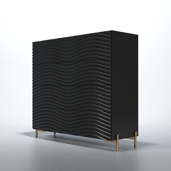 Wave Dressers / Mirrors Dark grey p12671 By ESF Furniture - Image 2