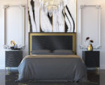 Shiny Wave Bedroom Dark grey Set p12665 By ESF Furniture - Image 2