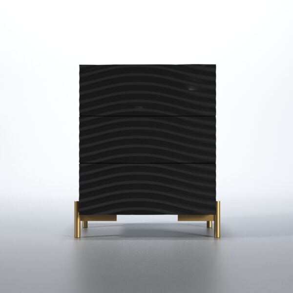 Shiny Wave Bedroom Dark grey Set p12665 By ESF Furniture - Image 9
