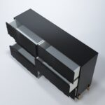 Shiny Wave Bedroom Dark grey Set p12665 By ESF Furniture - Image 19