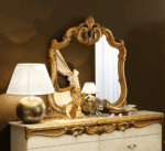 Barocco Ivory/Gold mirror i3851 By ESF Furniture