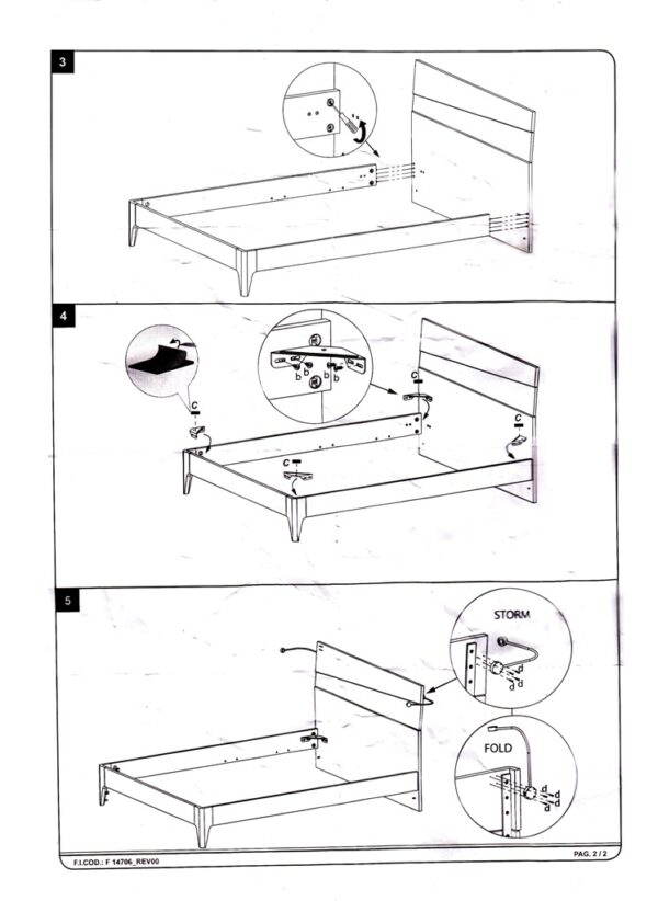 Mat Storm Bed p11728 By ESF Furniture - Image 4