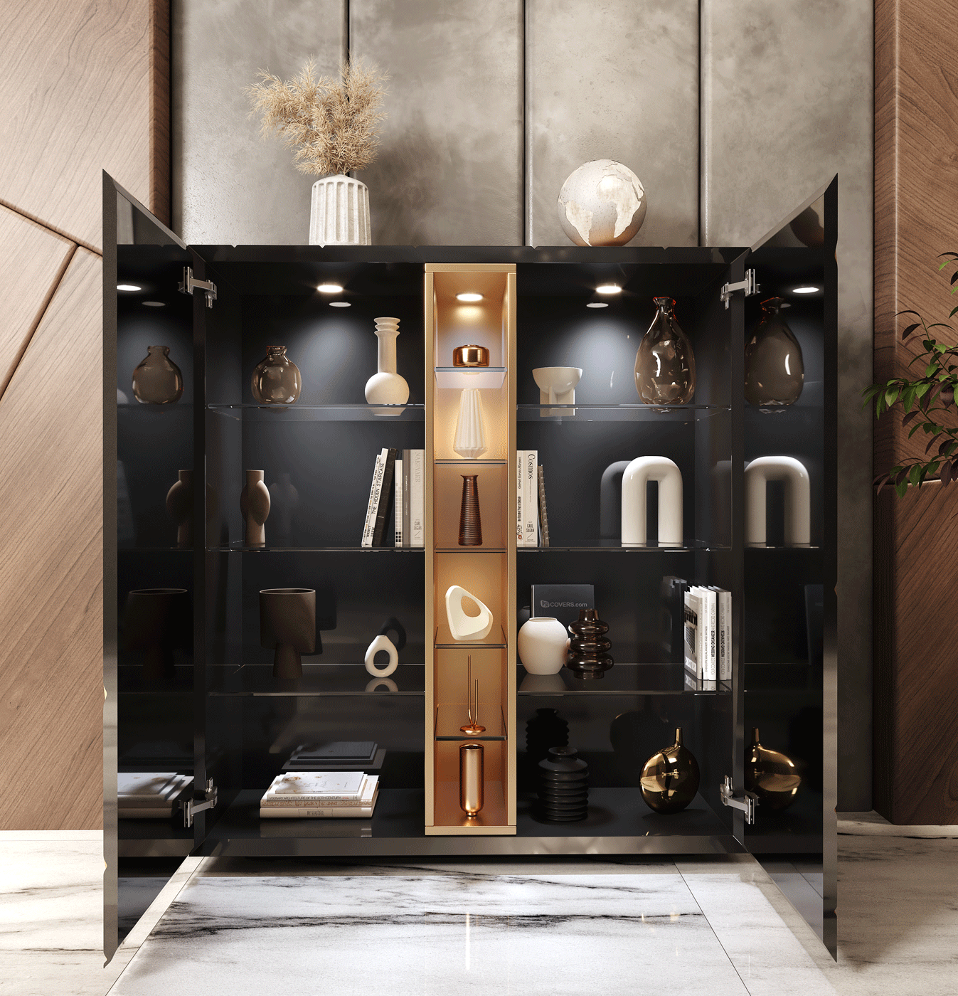 Black And White Living Room Oro Set Additional Items p12708 By ESF Furniture - Image 6