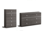 High Gloss Lacquer Chest, mirror & dresser Nabucco p12183 By ESF Furniture