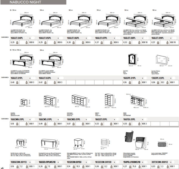 High Gloss Lacquer Nabucco Night Bedroom Set Silver Birch p12159 By ESF Furniture - Image 15