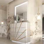 High Gloss Lacquer Oro White Bedroom Set