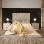 High Gloss Lacquer Oro White Bedroom Set