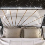 High Gloss Lacquer Oro White Bedroom Set
