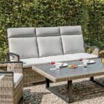 Gun Metal/Brown/Gray ANTIGUA SOFA GM-1004 By Furniture of America.
