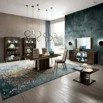 Volare Dining Room Set Dark Walnut/Nickel Additional Items