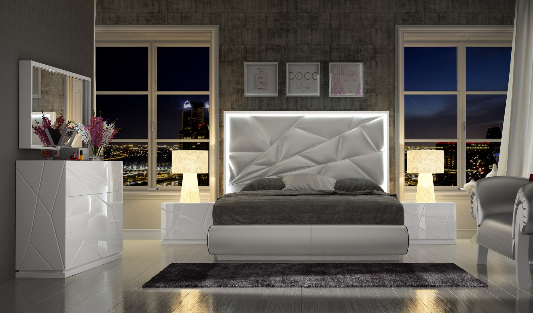 Ex18 Bedroom Set P10691 By Esf Furniture | Mobilia Cleopatra 3 Spain_EX18