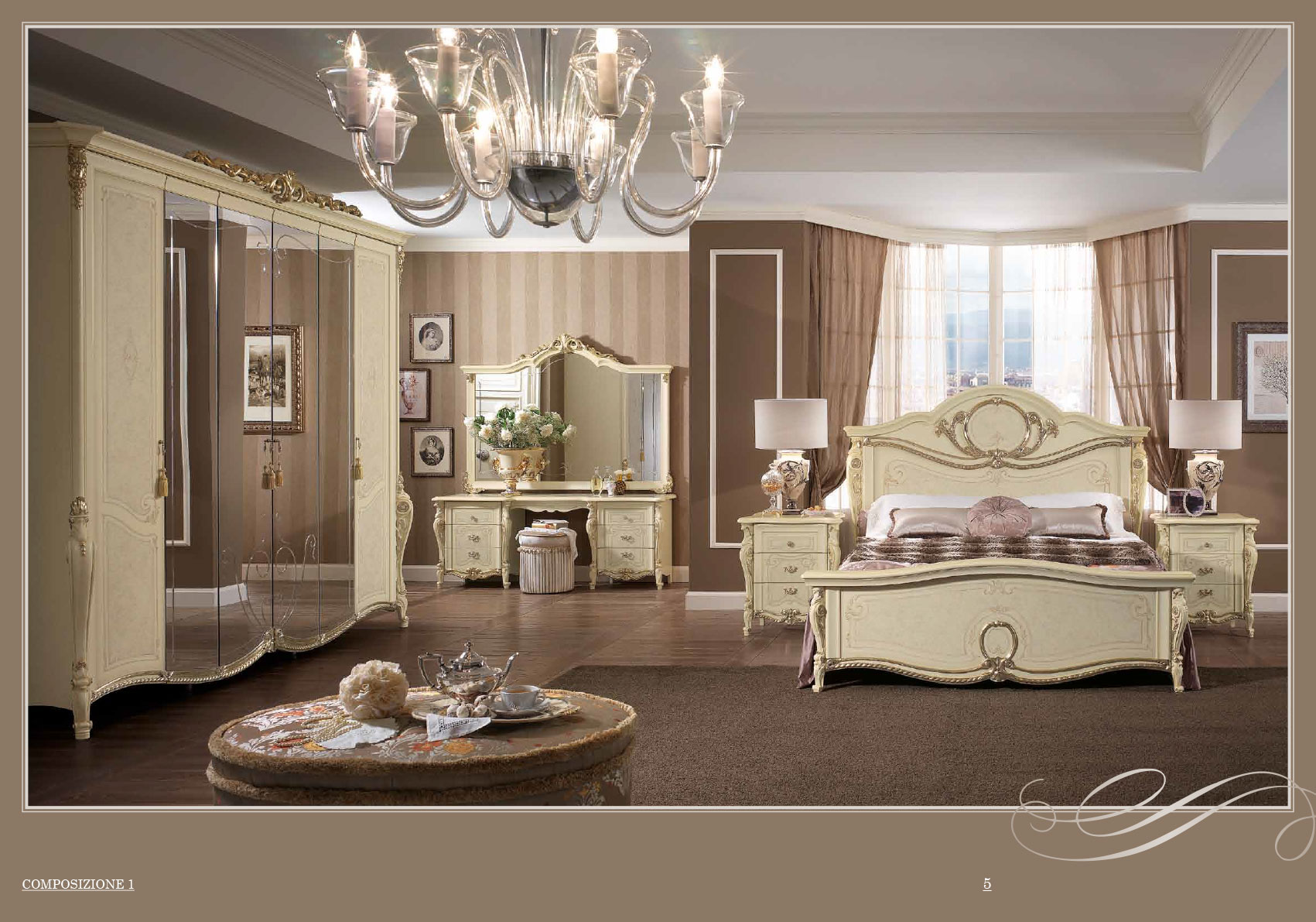 Tiziano Night Bedroom Set P5586 By Esf Furniture | Mobilia Cleopatra 3 Italy_Tiziano-Night