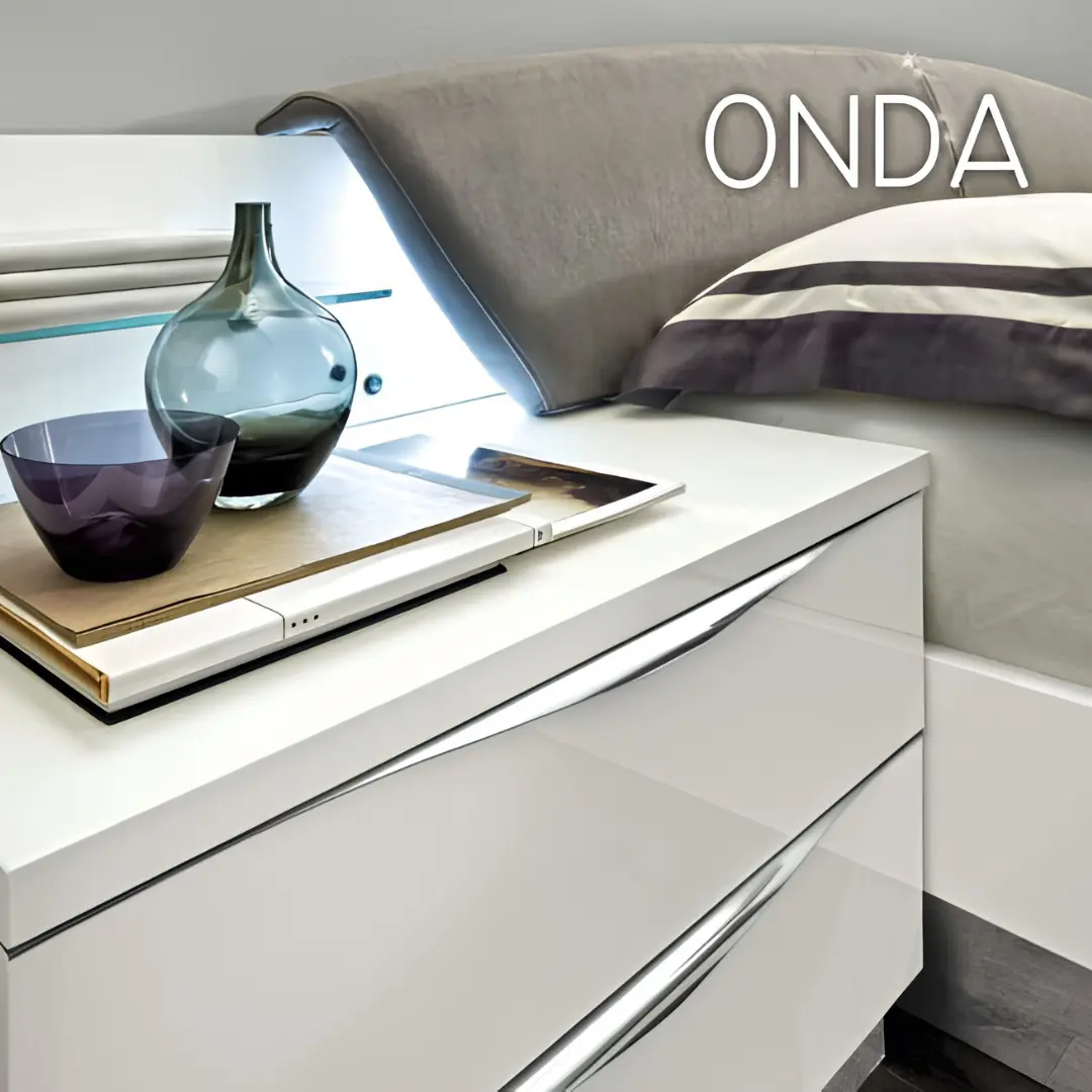 Onda White Bedroom Set Additional Items By Esf Furniture | Mobilia Cleopatra 3 Onda White Bedroom Set Additional Items