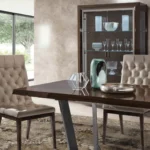 High Gloss Lacquer Elite Day Walnut Dining Room Set Additional Items