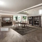 High Gloss Lacquer Elite Day Walnut Dining Room Set Additional Items