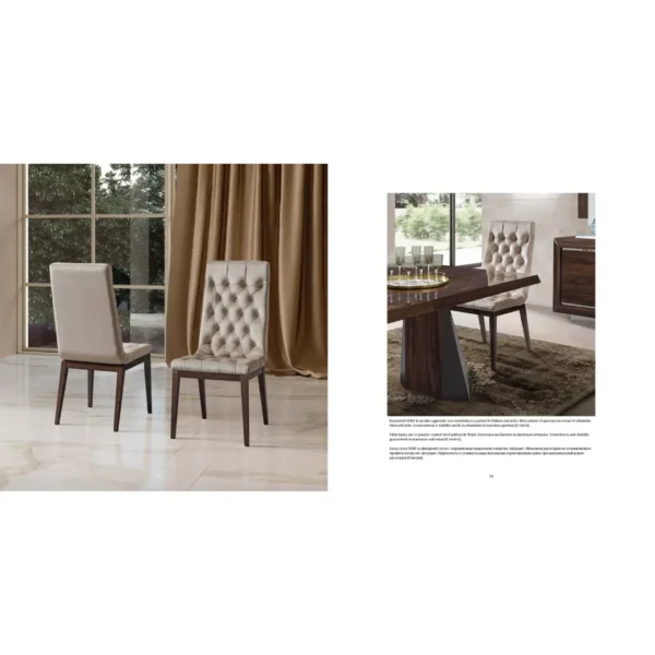 High Gloss Lacquer Elite Day Walnut Dining Room Set Additional Items