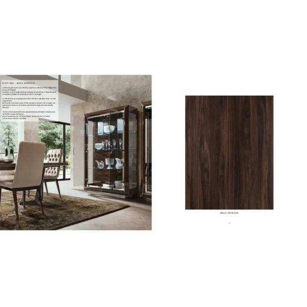 High Gloss Lacquer Elite Day Walnut Dining Room Set Additional Items