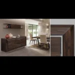 High Gloss Lacquer Elite Day Walnut Dining Room Set Additional Items