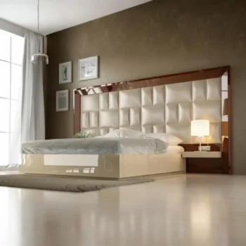 Beige and Brown Bedroom