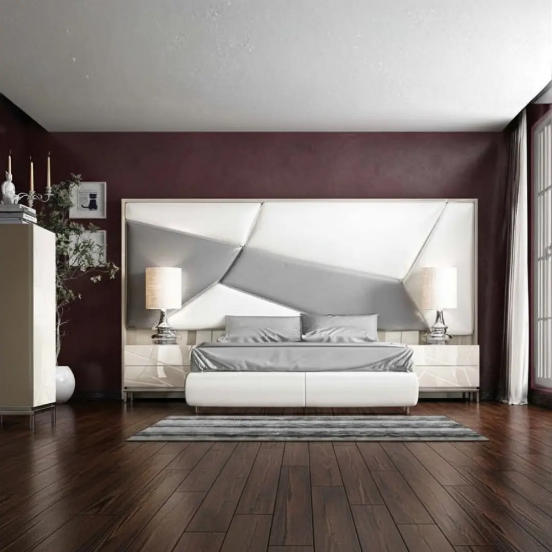 White Bedroom Design Dor 23 By Esf Furniture | Mobilia Cleopatra 3 White Bedroom Design DOR 23
