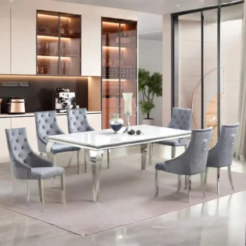 D1005-T  Modern White Dining Table By McFerran