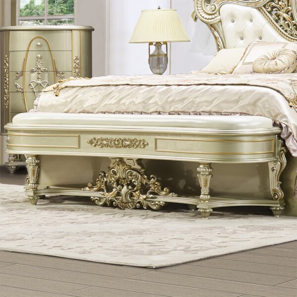 Hd-958 – Bench By Homey Design | Mobilia Cleopatra 3 HD-958-BENCH