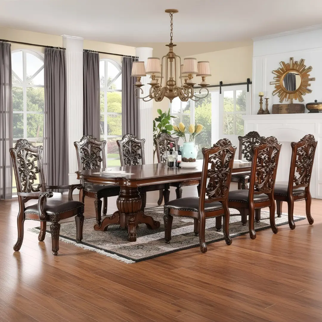 Solid Cherry Dining Table Table By Mcferran | Mobilia Cleopatra 3 Solid Cherry Dining table Table By McFerran - Image 1