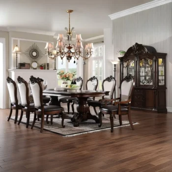 Dark Brown Dining Side Chair Set of 2 By McFerran |