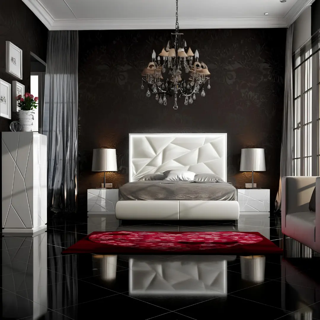 Ex17 White Bedroom By Esf Furniture | Mobilia Cleopatra 3 EX17 White Bedroom