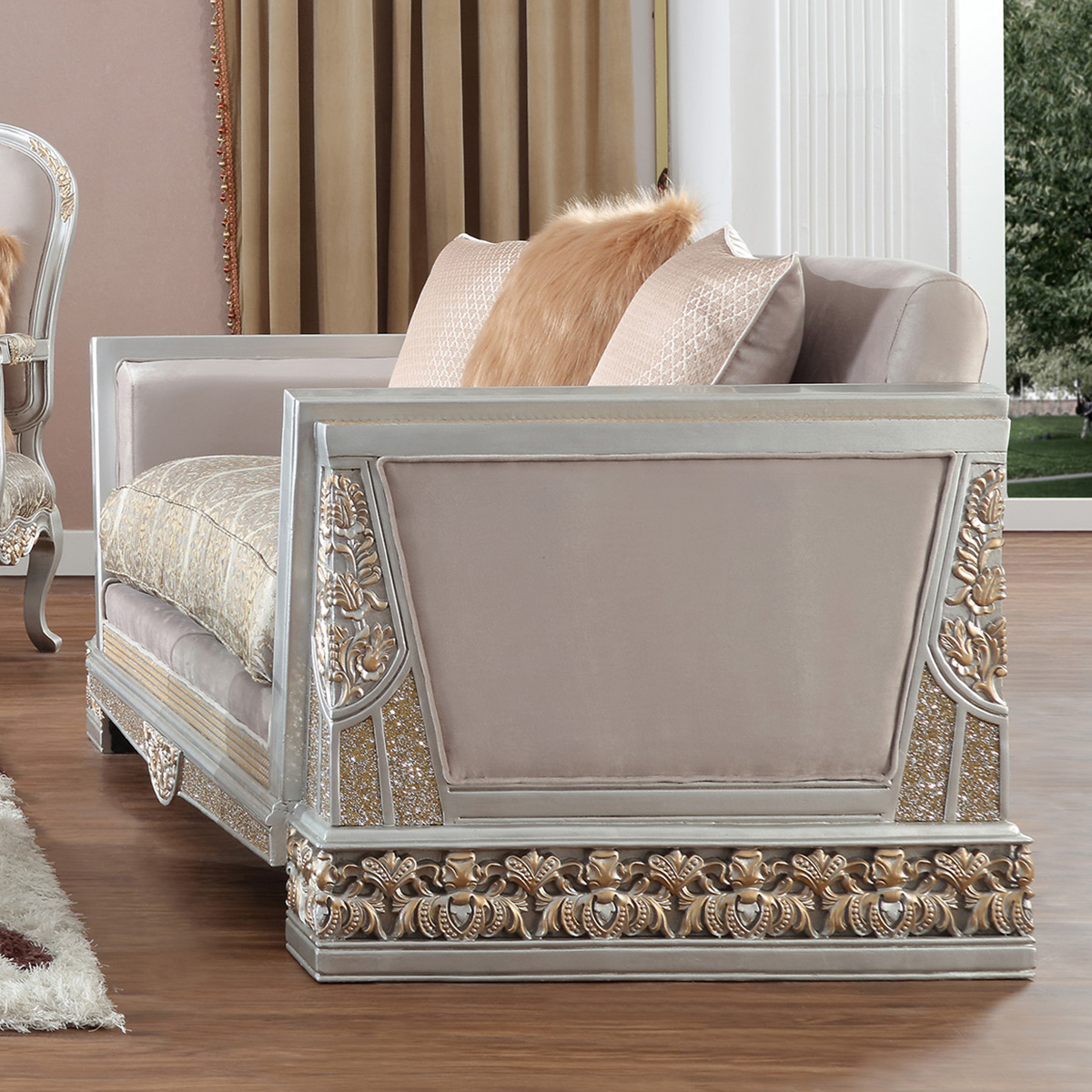 Hd-6034 – Loveseat By Homey Design | Mobilia Cleopatra 3 HD-6034-LOVESEAT