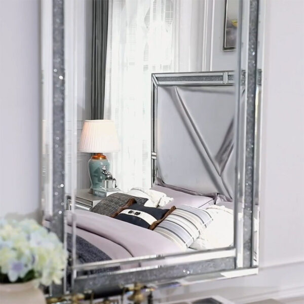 Champagne Silver Mirror Hd-6045 By Homey Design | Mobilia Cleopatra 3 HD-6045-MIRROR
