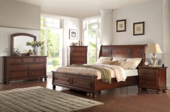 B608-EK/CK/Q Classic Brown Bed By McFerran