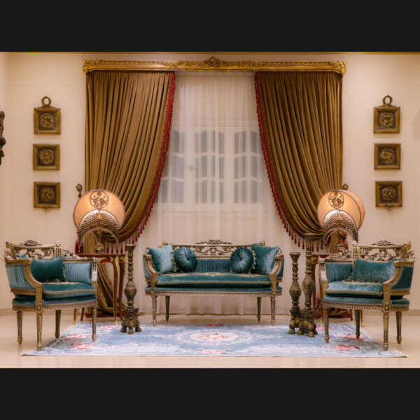Handmade Vintage Emerald Green Sofa - Image 3