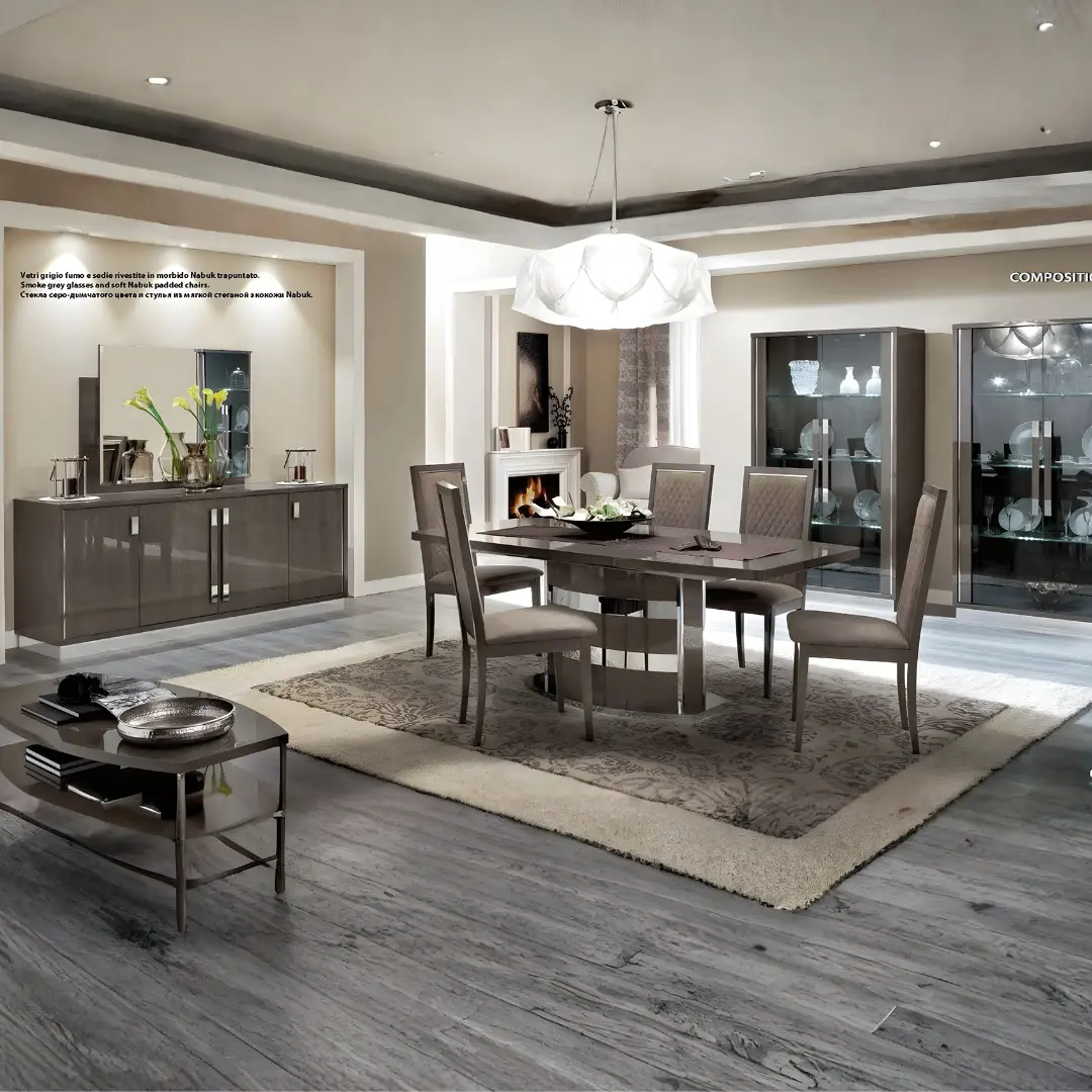 Platinum Dining Set Additional Items By Esf Furniture | Mobilia Cleopatra 3 Platinum Dining Set Additional Items